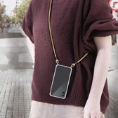 kwmobile hoesje geschikt voor Apple iPhone XS - Beschermhoes voor smartphone in goud / transparant - Hoes met koord