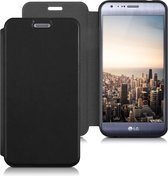 kwmobile hoesje voor LG X Cam - Flip cover van imitatieleer - Smartphone beschermhoes in zwart