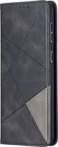 Samsung Galaxy S21 Plus Hoesje - Mobigear - Rhombus Slim Serie - Kunstlederen Bookcase - Zwart - Hoesje Geschikt Voor Samsung Galaxy S21 Plus