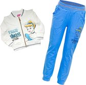 Disney Princess joggingpak / trainingspak - Assepoester - wit/blauw/zilver - maat 98/104 (4 jaar)