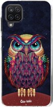 Casetastic Samsung Galaxy A12 (2021) Hoesje - Softcover Hoesje met Design - Owl 2 Print