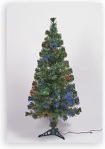 Groene kerstboom in PVC - H 120 cm - Veelkleurige optische vezel - 24 V geanimeerd licht