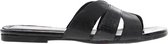 Tango | Madison 2-a black leahter slipper straps - black sole | Maat: 38