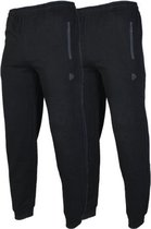 2- Pack Donnay Joggingbroek met elastiek - Sportbroek - Heren - Maat XXXL - Zwart