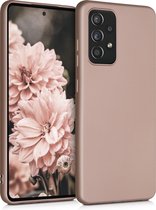 kwmobile telefoonhoesje voor Samsung Galaxy A52 / A52 5G / A52s 5G - Hoesje voor smartphone - Back cover in metallic roségoud