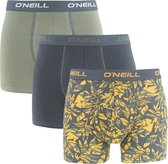 O'Neill boxers 3P palm groen & grijs - L