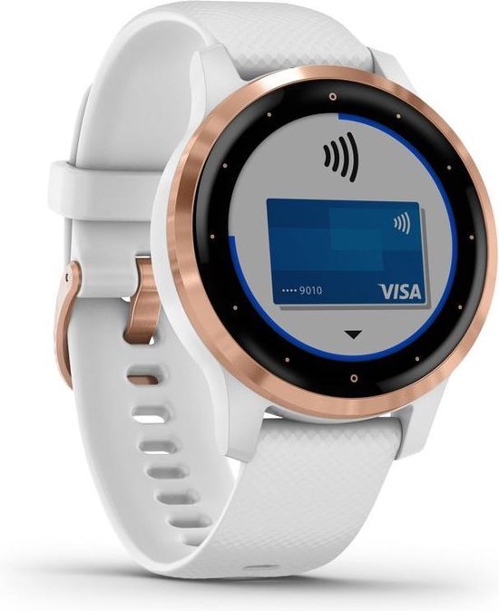 Garmin Vivoactive 4S Smartwatch - Sporthorloge met GPS Tracker - Met Garmin Pay - Wit/Rosegold