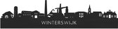 Skyline Winterswijk Zwart hout - 120 cm - Woondecoratie design - Wanddecoratie - WoodWideCities