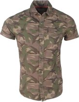 MZ72 - Heren Korte Mouw Overhemd - Carlito - Camouflage - Army
