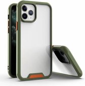iPhone 12 Pro Max Bumper Case Hoesje - Apple iPhone 12 Pro Max – Transparant / Groen