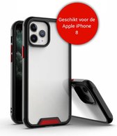 iPhone 8 Bumper Case Hoesje - Apple iPhone 8 – Transparant / Zwart