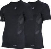 2-Pack Donnay Thermoshirt korte mouw - Baselayer - Heren - Maat L - Zwart