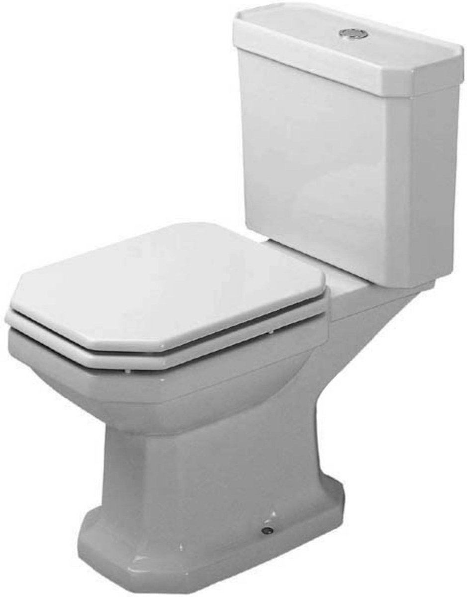 Duravit 1930 closetzitting met deksel binnenkant bril achthoekig wit