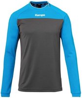 Kempa Prime Longsleeve Antraciet-Kempa Blauw Maat 3XL