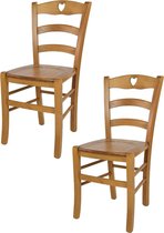 Tommychairs Cuore - Eetkamerstoelen - Set van 2 - Eikenhout