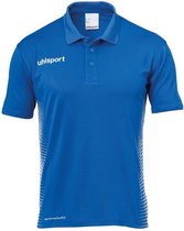 Uhlsport Score Polo Shirt Kind Azuur Blauw-Wit Maat 164