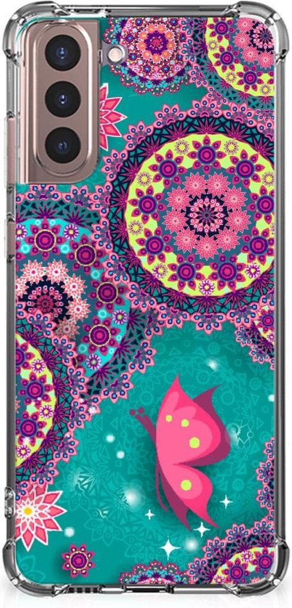Samsung Galaxy S21 Plus Back Cover Cirkels en Vlinders