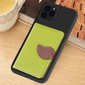 Voor iPhone 11 Pro Litchi-patroonkaarttas Portemonneebeugel + TPU-telefoonhoes met kaartsleuf Portemonneebeugelfunctie (groen)