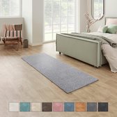 Carpet Studio Santa Fe Loper Tapijt 67x180cm - Vloerkleed Laagpolig - Tapijt Woonkamer en Tapijt Slaapkamer - Kleed Grijs