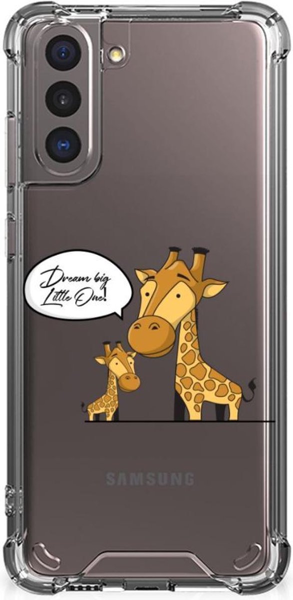 Samsung Galaxy S21 Stevig Bumper Hoesje Giraffe