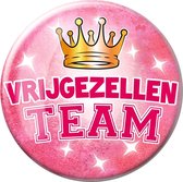 XXL roze vrijgezellen team button feest artikelen