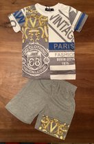 S&C sportset / gymset - Vintage - grijs - maat 122/128