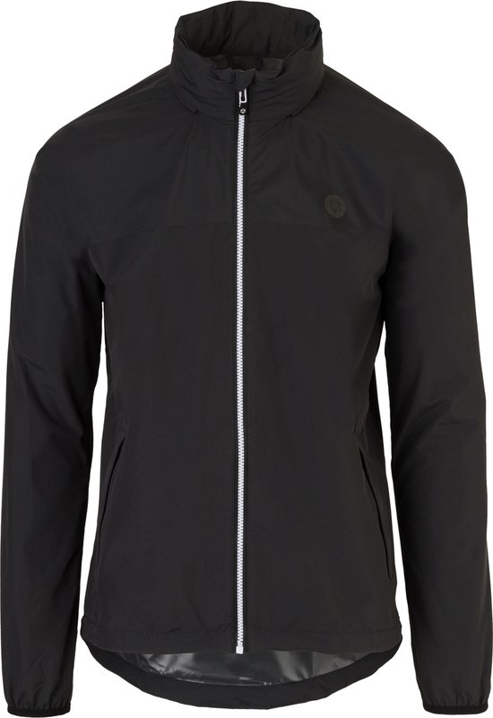 AGU GO Regenjas Essential - Regenjas Dames & Heren - Ademende en Waterdichte Regenjas - Fietsjack - Zwart - M
