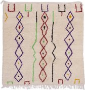 Traditioneel Marokkaans Azilal vloerkleed - 290 x210 cm - handgeweven kunstwerk - Kleurrijk en uniek - vierkant - 100% wol