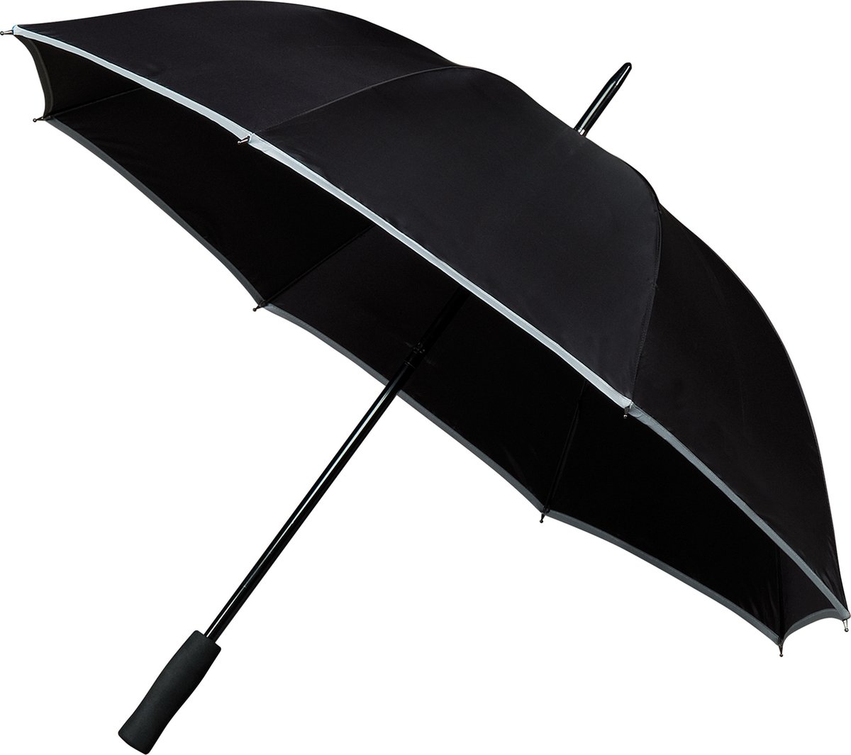 Falcone - Golfparaplu - Reflecterende Piping - Ø 102 cm - Zwart