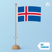 Tafelvlag IJsland 10x15cm | met standaard