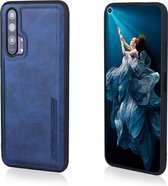 Voor Huawei Honor 20 Pro Diaobaolee schokbestendig PU + TPU beschermhoes (blauw)