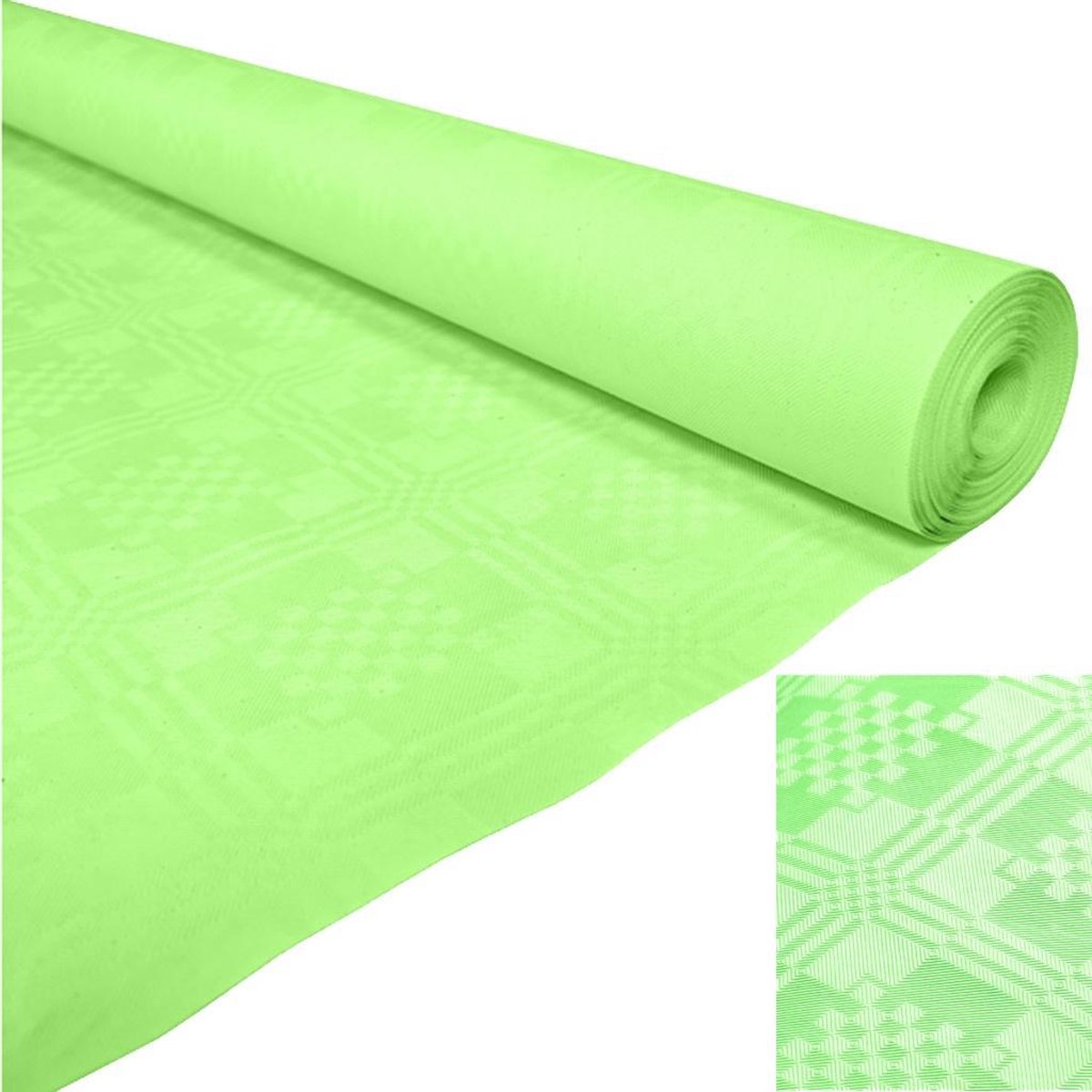 Papieren Lime groen tafelkleed op rol.