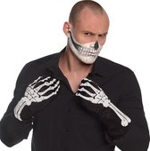 Boland - Paar Handschoenen Bones XL Zwart - Volwassenen - Unisex - Skelet