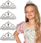 Boland - 4 Prinsessentiara's - Één maat - Kinderen - Vrouwen - Prinsen en Prinsessen
