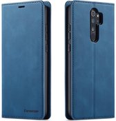 Voor Geschikt voor Xiaomi Redmi Note 8 Pro Forwenw Dream Series Oil Edge Strong Magnetism Horizontal Flip Leather Case with Holder & Card Slots & Wallet & Photo Frame (Blue)