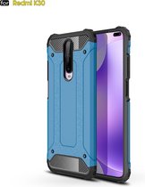 Voor Xiaomi Redmi K30 Magic Armor TPU + pc-combinatiebehuizing (blauw)