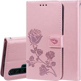Rose reliëf horizontaal Flip PU lederen tas met houder & kaartsleuven & portemonnee voor Huawei Honor 20 Pro (Rose Gold)