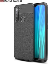 Voor Xiaomi Redmi Note 8 Litchi Texture TPU schokbestendige behuizing (zwart)