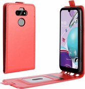 Voor LG K31 / Aristo 5 / Aristo 5 Plus R64 Textuur Enkele Verticale Flip Lederen Beschermhoes met Kaartsleuven & Fotolijst (Rood)