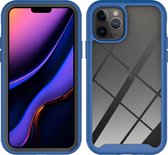 Voor iphone 11 pro sterrenhemel effen kleur serie schokbestendige pc + tpu beschermhoes (koningsblauw)