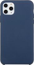 Voor iPhone 11 Pro Effen kleur Effen siliconen schokbestendig hoesje (nachtblauw)