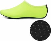 Anti-slip kunststof korrel textuur dikke doek enige effen kleur duiken schoenen en sokken  één paar  grootte: S (fluorescerende groen)
