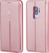 Voor Galaxy S9 GEBEI PU + TPU horizontale flip beschermhoes met houder en kaartsleuven (rose goud)