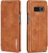 Voor Galaxy Note 8 Hon Ancient Series lederen tas met kaartsleuven en houder en portemonnee (bruin)