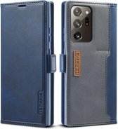 Voor Samsung Galaxy Note 20 Ultra LC.IMEEKE LC-001-serie PU + TPU kleuraanpassing Frosted horizontale flip lederen tas met houder en kaartsleuf (blauw)