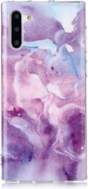 Voor Galaxy Note 10 gekleurde tekening patroon IMD vakmanschap Soft TPU beschermhoes (paarse ster)
