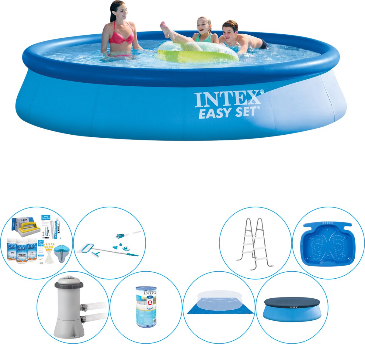 Easy Set Rond 396x84 cm - Alles in 1 Zwembad Pakket