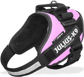 Julius k9 power-harnas/tuig voor labels roze - mini/49-67 cm - 1 stuks