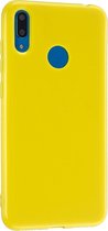 Voor Huawei Y6 (2019) 2,0 mm dik TPU-snoepkleur beschermhoes (geel)