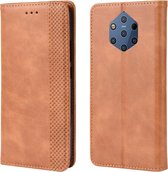 Magnetische gesp Retro Crazy Horse Texture Horizontale Flip Leather Case voor Nokia 9 PureView, met houder & kaartsleuven & fotolijst (bruin)